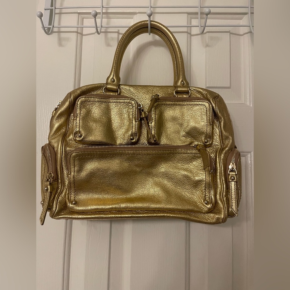 Gold Kate Spade handle hand bag
